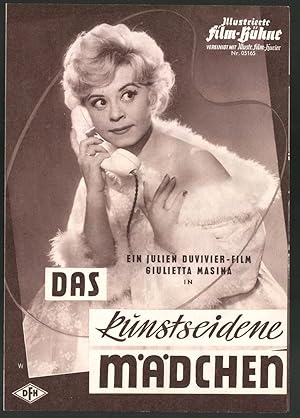 Bild des Verkufers fr Filmprogramm IFB Nr. 05165, Das kunstseidene Mdchen, Giulietta Masina, Agnes Fink, Regie Julien Duvivier zum Verkauf von Bartko-Reher