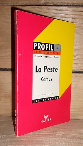 Seller image for LA PESTE - Camus : Analyse Critique, Rsum, Personnages, Thmes for sale by Planet'book