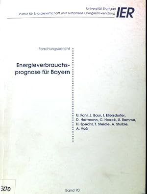 Immagine del venditore per Energieverbrauchsprognose fr Bayern; Forschungsbericht; Band 70; venduto da books4less (Versandantiquariat Petra Gros GmbH & Co. KG)