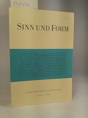 Immagine del venditore per Sinn und Form 3/2012. 64. Jahr / 2012 / 3. Heft. Mai / Juni. venduto da ANTIQUARIAT Franke BRUDDENBOOKS