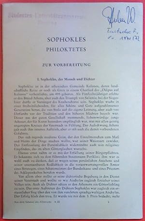 Seller image for Vorbereitungsheft zu Sophokles Philoktetes. Aus dem Schatze des Altertums. A: Griechische Schriftsteller / 25 for sale by biblion2