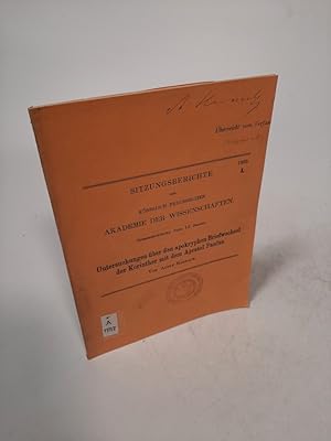 Bild des Verkufers fr Untersuchungen ber den apokryphen Briefwechsel der Korinther mit dem Apostel Paulus. (Sitzungsberichte d. kgl. Preuss. Akad. der Wissenschaften, I, 1905) zum Verkauf von Antiquariat Bookfarm