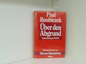 Bild des Verkufers fr ber den Abgrund. Aufzeichnungen 1939/40 zum Verkauf von Book Broker