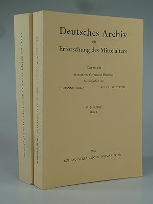 Bild des Verkufers fr Deutsches Archiv fr Erforschung des Mittelalters 61. Jahrgang Heft 1+2. zum Verkauf von Antiquariat Dorner