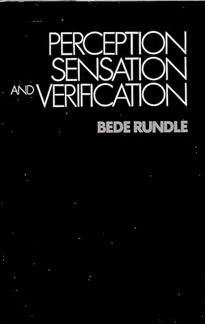 Imagen del vendedor de Perception, Sensation and Verification a la venta por Trafford Books PBFA