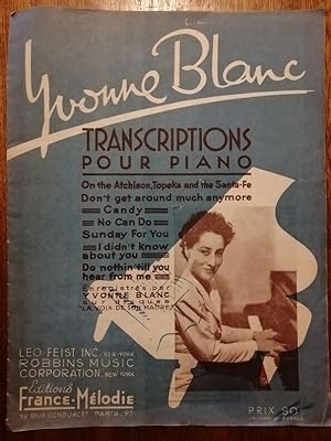 Partition Jazz Transcriptions pour piano 1946 - BLANC Yvonne - Artistes Musique