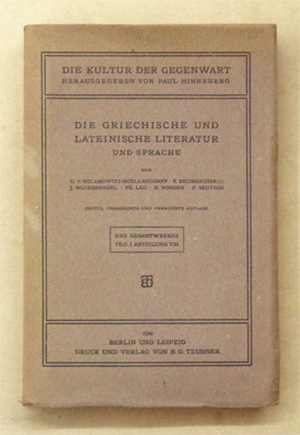 Die griechische und lateinische Literatur und Sprache.