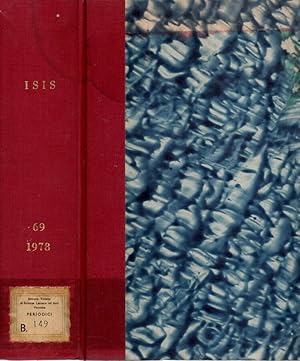 Bild des Verkufers fr ISIS Volume 69 1978 An international review devoted to the history of science and its cultural influences zum Verkauf von Biblioteca di Babele