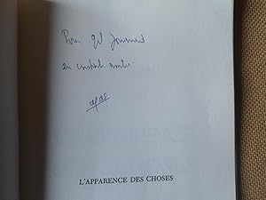 Seller image for L'apparence des choses , Envoi autographe d�dicace de Max Alhau � Gil Jouanard for sale by Beno�t HENRY