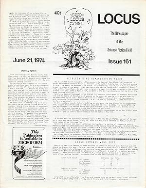 Locus: The Newspaper of the Science Fiction Field #161 (June 21, 1974)
