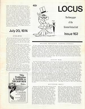 Locus: The Newspaper of the Science Fiction Field #162 (July 20, 1974)