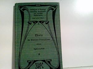 Choix de Poesies Francaises. Wörterbuch. Sammlung französischer Gedichte.