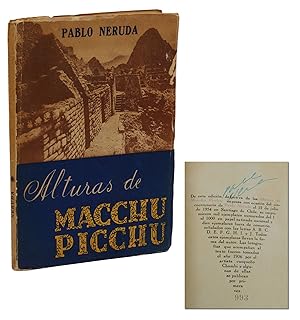 Image du vendeur pour Alturas de Macchu Picchu [The Heights of Macchu Picchu] mis en vente par Burnside Rare Books, ABAA