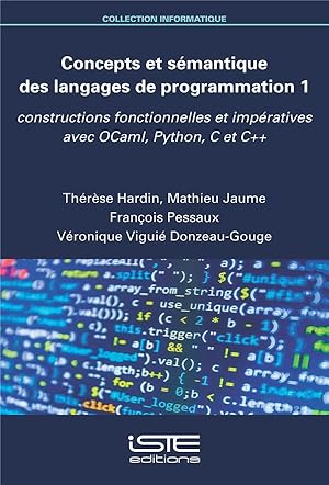 concepts et sémantique des langages de programmation t.1 ; constructions fonctionnelles et impéra...