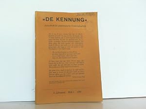 Seller image for De Kennung. Heft 1 / 4. Jahrgang 1981. Zeitschrift fr Plattdeutsche Gemeindearbeit. for sale by Antiquariat Ehbrecht - Preis inkl. MwSt.