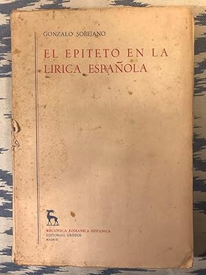 Image du vendeur pour El Epteto En La Lrica Espaola mis en vente par Campbell Llibres