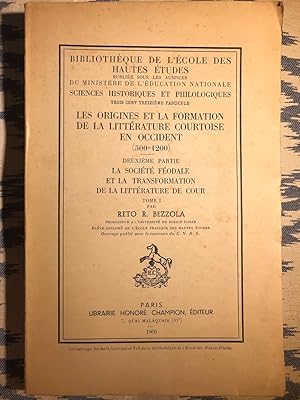Immagine del venditore per Les Origines Et La Formation De La Littrature Courtoise En Occident (500-1200). Tome I venduto da Campbell Llibres