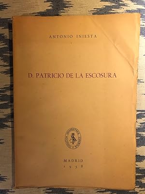 Imagen del vendedor de D. Patrcio De La Escosura a la venta por Campbell Llibres