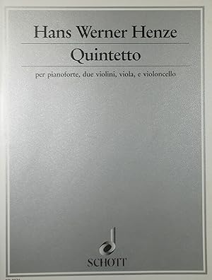 Quintetto (Piano Quintet) per pianoforte, due violini, viola, e violoncello, Piano Score and Parts