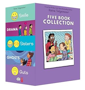 Seller image for Raina Telgemeier Five Book Collection : Smile / Drama / Sisters / Ghosts / Guts for sale by GreatBookPrices