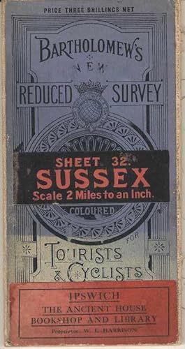 Bartholomew's New Reduced Survey. Sheet 32. Sussex Scale 2 Miles to an Inch. Coloured for Tourist...