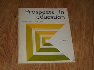 Image du vendeur pour Prospects in Education A Quarterly Bulletin No. 1, 1969 mis en vente par Dublin Bookbrowsers