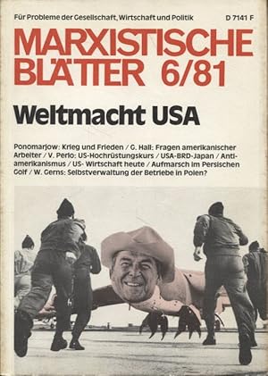 Image du vendeur pour Marxistische Bltter 6/81 Weltmacht USA mis en vente par Flgel & Sohn GmbH