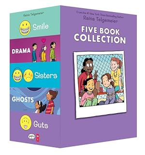Seller image for Raina Telgemeier Five Book Collection : Smile / Drama / Sisters / Ghosts / Guts for sale by GreatBookPrices