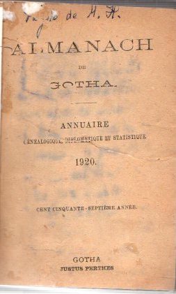 Bild des Verkufers fr Almanach de Gotha. Annuaire gnalogique, diplomatique et statistique . zum Verkauf von Librera Astarloa