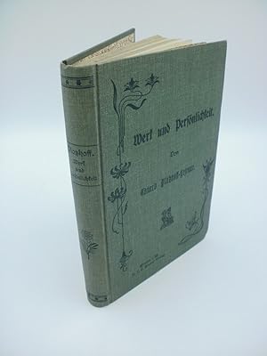 Imagen del vendedor de Werk Und Personlichkeit : Zu Einer Theorie Der Biographie. a la venta por Antiquariat Thomas Haker GmbH & Co. KG