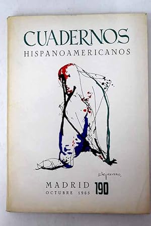 Bild des Verkufers fr Cuadernos Hispanoamericanos, Ao 1965, n 190:: ngel Crespo: Cartas desde un pozo. Col. Poetas de hoy, La Isla de los Ratones, 1964 [Resea]; Anotaciones sobre la guerra, en forma de "diario". (Texto indito); Carta abierta a Jos Antonio Maravall en el decenario de la muerte de Ortega; El concepto de "American Spanish" en la prctica pedaggica de los Estados Unidos; Cuadernos Hispanoamericanos, nm. 190 (octubre 1965). Dos notas bibliogrficas; Cuadernos Hispanoamericanos, nm. 190 (octubre 1965). ndice de exposiciones; Cuadernos Hispanoamericanos, nm. 190 (octubre 1965). Notas sobre teatro; Del libro "rbol de asombro"; En torno a "La mujer en Espaa", de la condesa de Campo Alange; Francisco Umbral: Larra. Anatoma de un dandy. Ediciones Alfaguara (Los Ojos Abiertos). Madrid, 1965, zum Verkauf von Alcan Libros