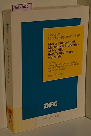 Image du vendeur pour Microstructure and Mechanical Properties of Metallic High-Temperature Materials. Research Repost. mis en vente par ralfs-buecherkiste