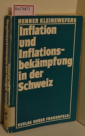 Image du vendeur pour Inflation und Inflationsbekmpfung in der Schweiz. mis en vente par ralfs-buecherkiste