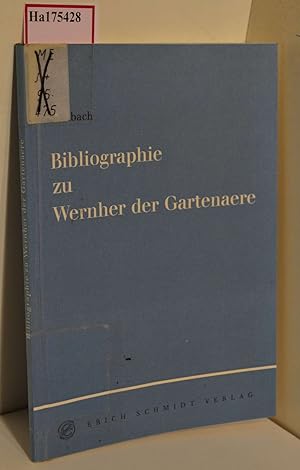 Bild des Verkufers fr Bibliographie zu Wernher der Gartenaere. (=Bibliographien zur deutschen Literatur des Mittelalters, Heft 8). zum Verkauf von ralfs-buecherkiste