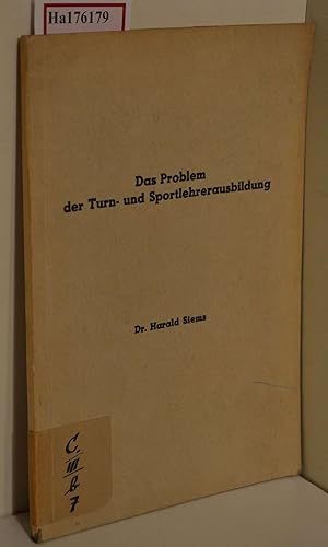 Image du vendeur pour Das Problem der Turn- und Sportlehrerausbildung. Dissertation/ Hamburg. mis en vente par ralfs-buecherkiste