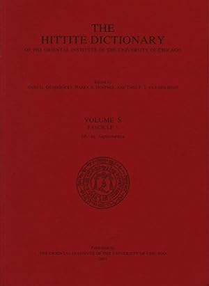 Imagen del vendedor de Hittite Dictionary of the Oriental Institute of the University of Chicago a la venta por GreatBookPrices