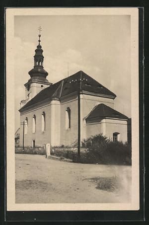 Ansichtskarte Velká Cernoc, Kirche, Aussenansicht