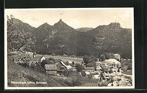 Ansichtskarte Dittersbach / Jetrichovice, Ort am Fusse der Berge