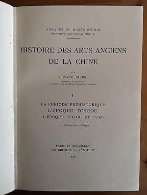 Bild des Verkufers fr Histoire des Arts anciens de la Chine. Tomes I, II, III, IV. zum Verkauf von ABC - Eric Girod