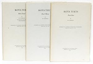 Kota Texts: Part One, Three, Four (3 monographs)