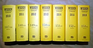 WISDEN CRICKETERS' ALMANACK [Seven Volumes] 2010, 2011, 2012, 2013, 2014,2015, 2016