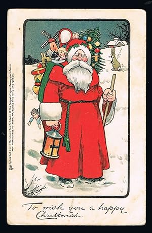 Father Christmas Santa with Toys Postcard