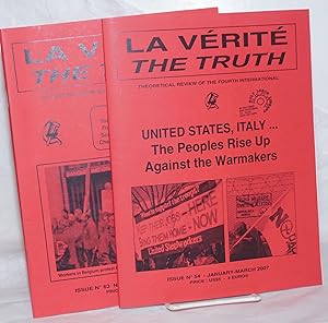 Imagen del vendedor de La Vrit - The Truth: Fourth International (ICR) Theoretical Review. [two issues] a la venta por Bolerium Books Inc.