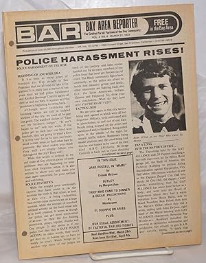 Imagen del vendedor de B.A.R. Bay Area Reporter: the catalyst for all factions of the gay community; vol. 3, #6, March 21, 1973: Police Harassment Rises a la venta por Bolerium Books Inc.