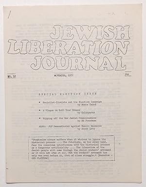 Jewish Liberation Journal. No. 12 (November, 1972)