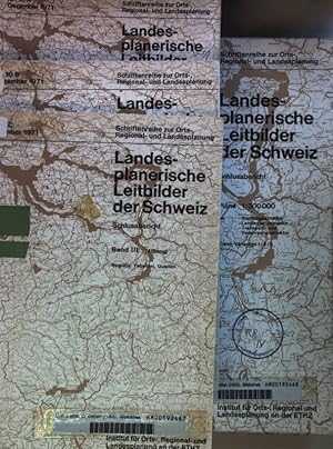 Bild des Verkufers fr Landesplanerische Leitbilder der Schweiz: Schlussbericht (3 Bnde KOMPLETT + Kartenteil) - Bd.I: Ausgangslage und allgemeine Zielsetzung/ Bd.II: Raumordnungskonzepte fr die Zukunft/ Bd.III: (Anhang) Begriffe, Tabellen, Quellen/ Plne 1: 300 000 zur Siedlungsstruktur, Landschaftsstruktur, Transport- und Versorgungsstruktur, Trend, Varianten 1/4/9. Schriftenreihe zur Orts-, Regional- und Landesplanung. Nr. 10 A - D; zum Verkauf von books4less (Versandantiquariat Petra Gros GmbH & Co. KG)