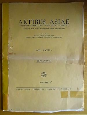 Seller image for Zur Komposition des SIVA NATARAJA im Museum Rietberg Artibus Asiae, Inst. of fine Arts, NY University, Quarterly of Asian Art and Archaeology for Scholars and Connoisseurs; Vol. XXVII, 4 for sale by Antiquariat Blschke