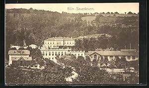 Ansichtskarte Bilin / Bilina, Blick auf das Kurhaus Sauerbrunn