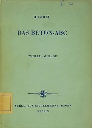 Seller image for Das Beton-ABC, for sale by Versandantiquariat Hbald