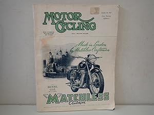 Bild des Verkufers fr Motor Cycling Vintage Magazine, Graham Walker, Temple Press, October 30th 1952 zum Verkauf von Devils in the Detail Ltd